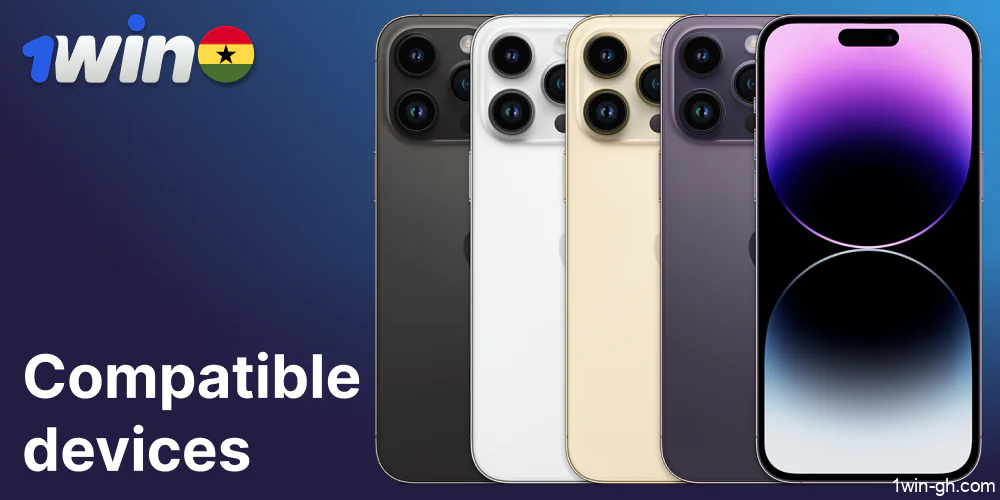 iOS devices suitable for 1win app installation