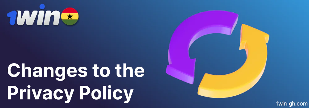 1win rules regarding changes to the privacy policy