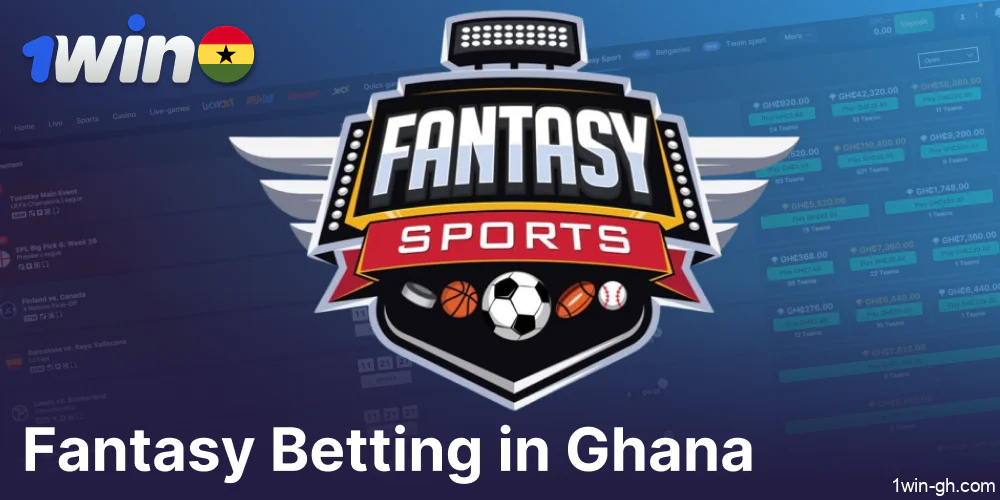Fantasy sports betting options available on 1win Ghana